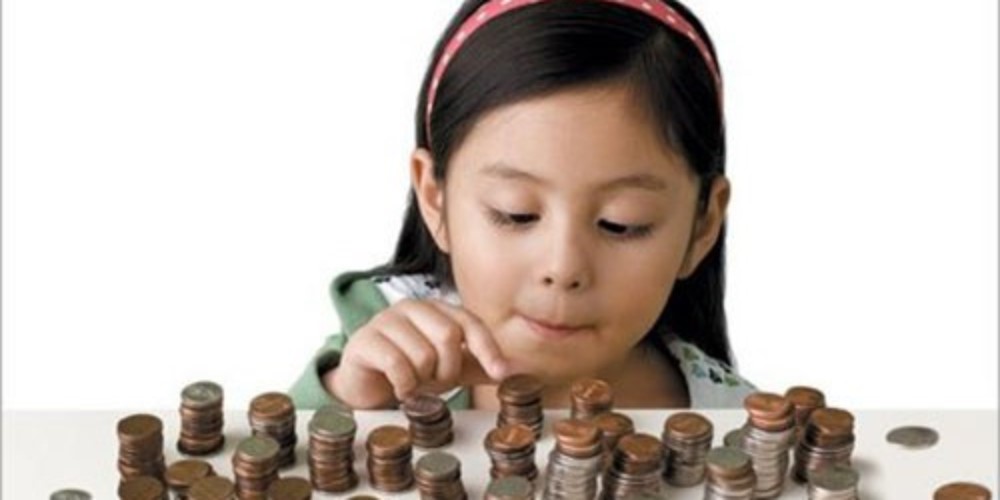 Child counting Money