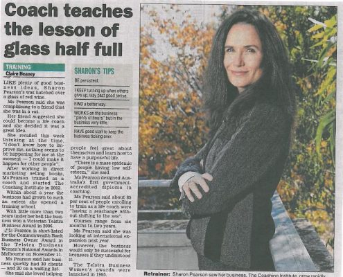 Remi (Sharon) Pearson in an Herald Sun article